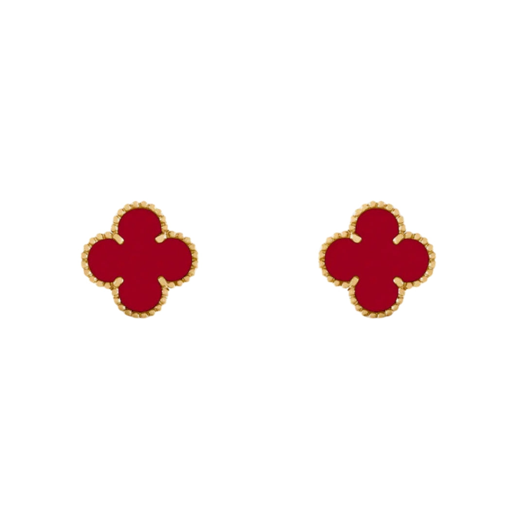 CLOVER | Boucles d'oreilles rouges