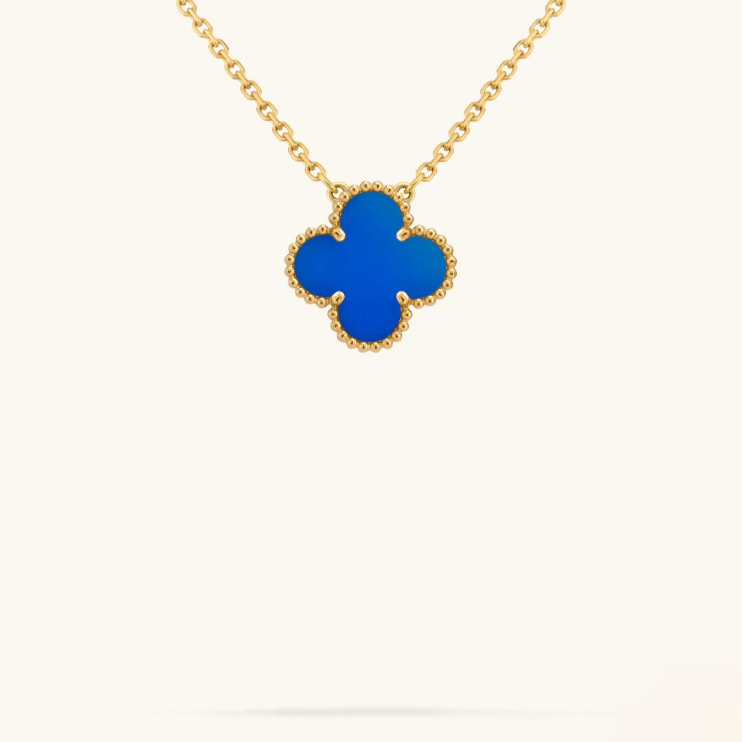 CLOVER | Collier bleu