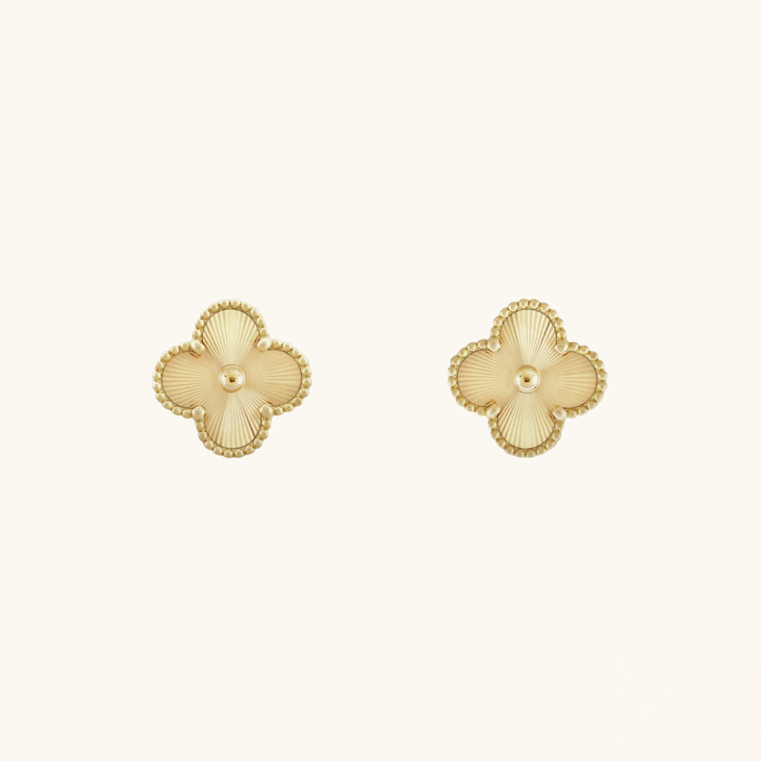 CLOVER | Boucles d'oreilles dorées