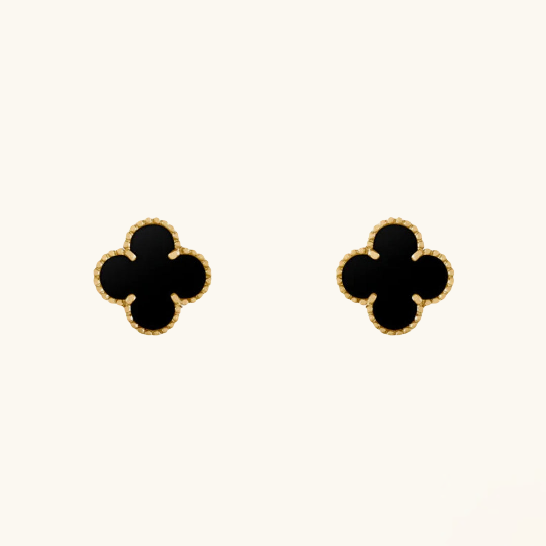 CLOVER | Boucles d'oreilles noires