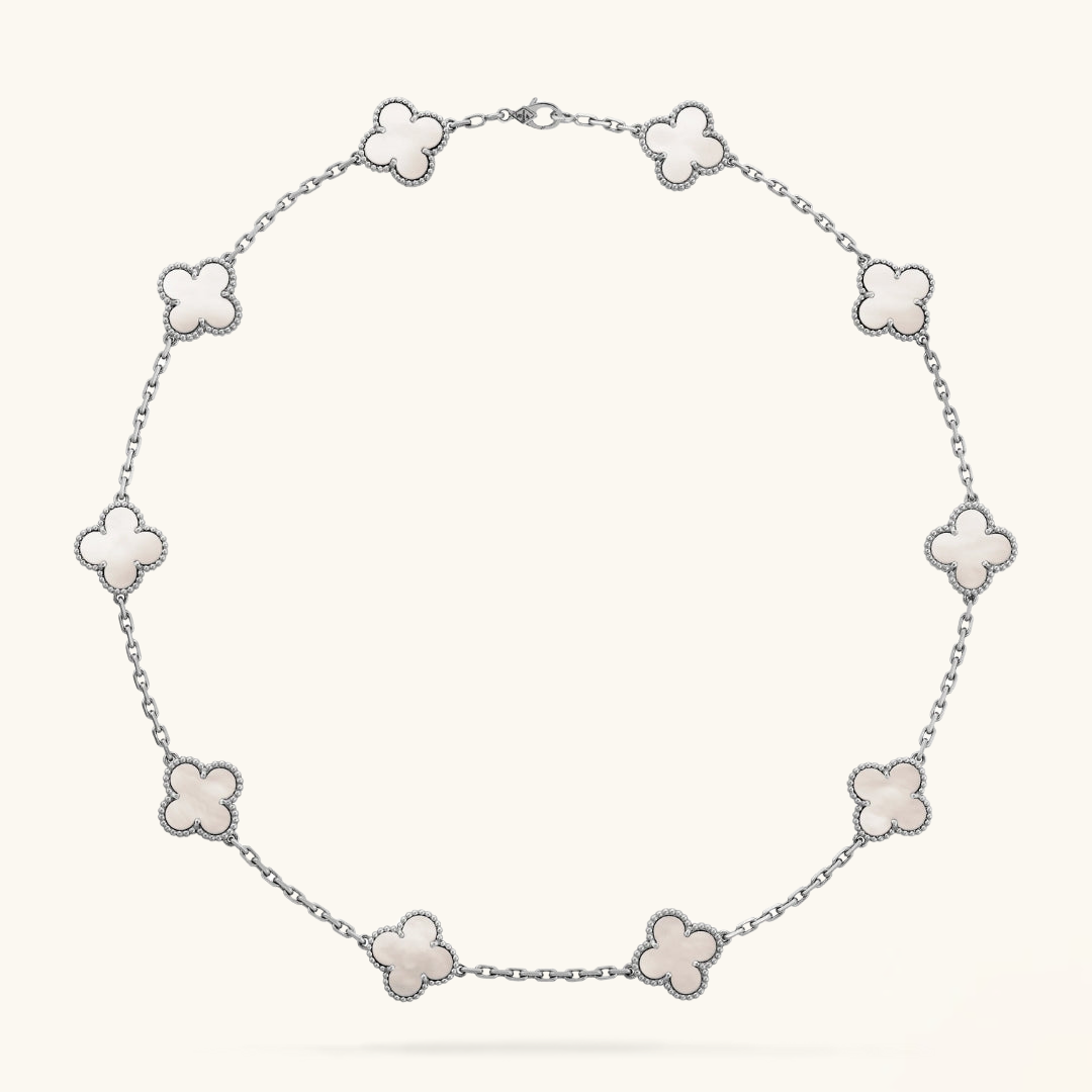 CLOVER | Collier en argent avec 10 motifs