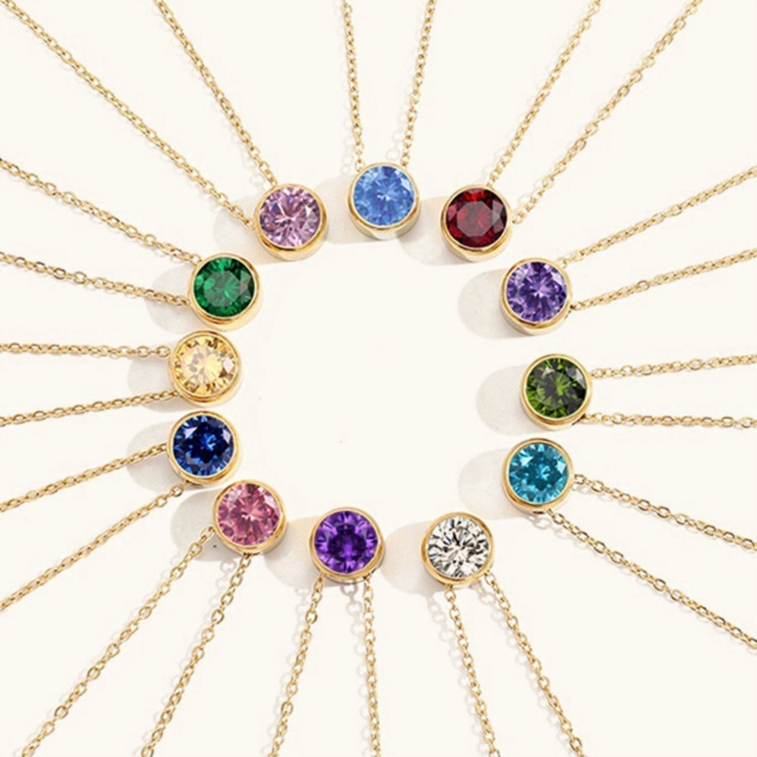 Collier de pierre de naissance Amelia