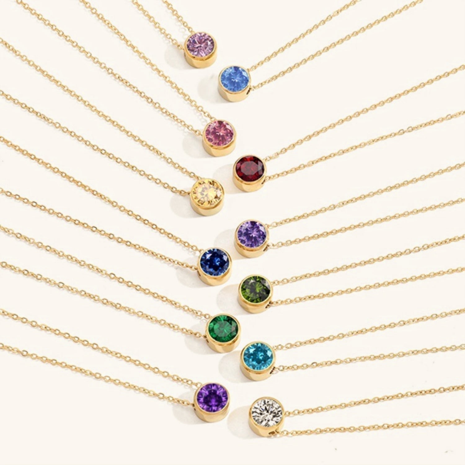 Collier de pierre de naissance Amelia