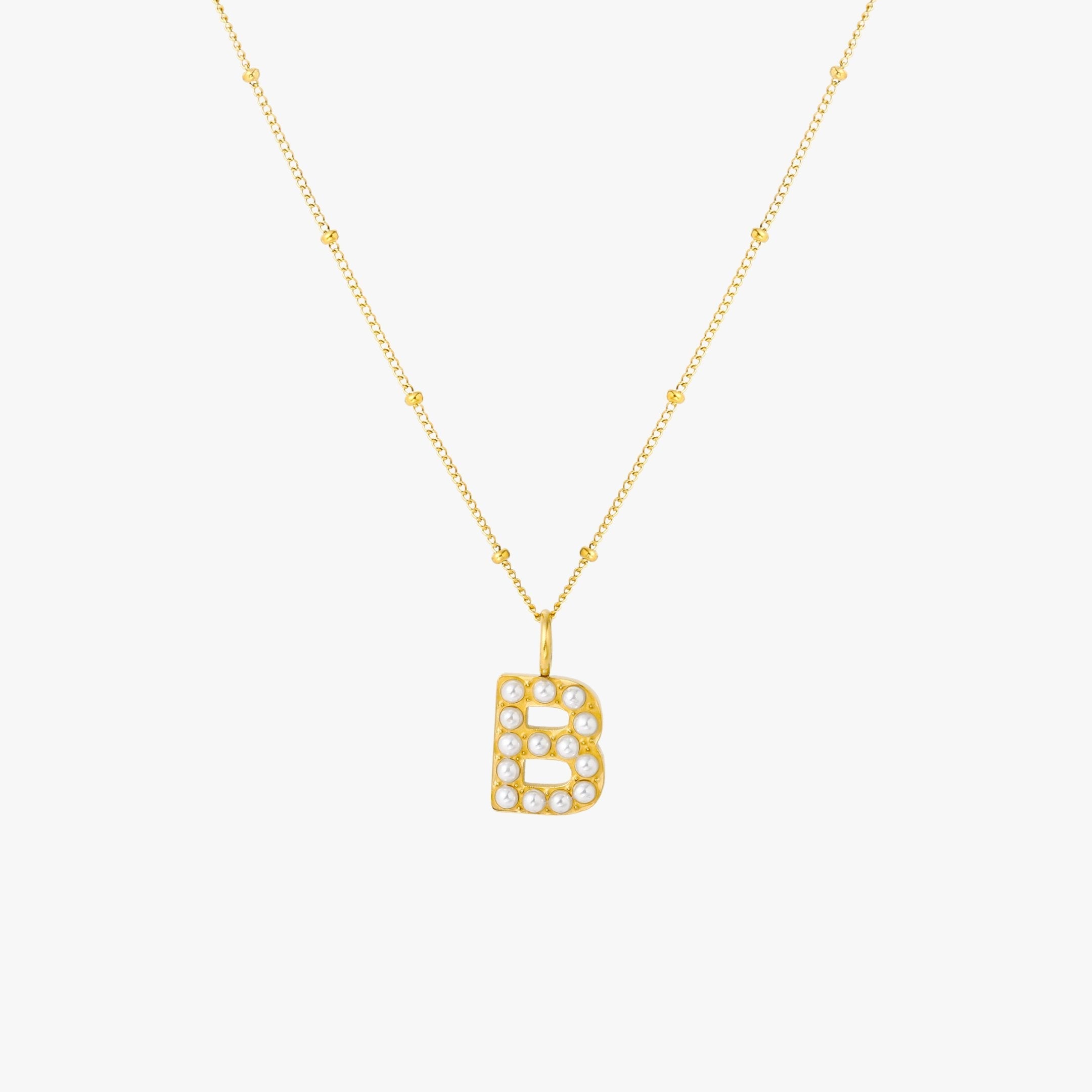 Collier avec initiales en perles