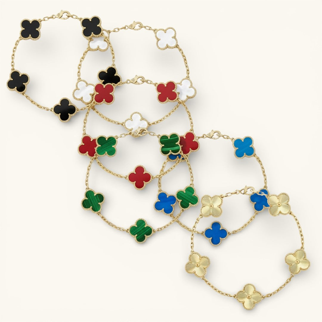 Pack de six bracelets Trèfle