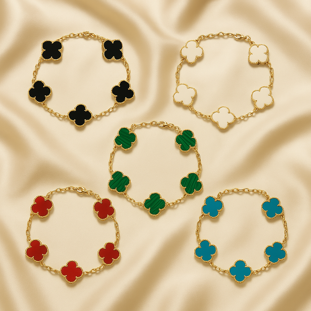 Ensemble de bracelets trèfle de six