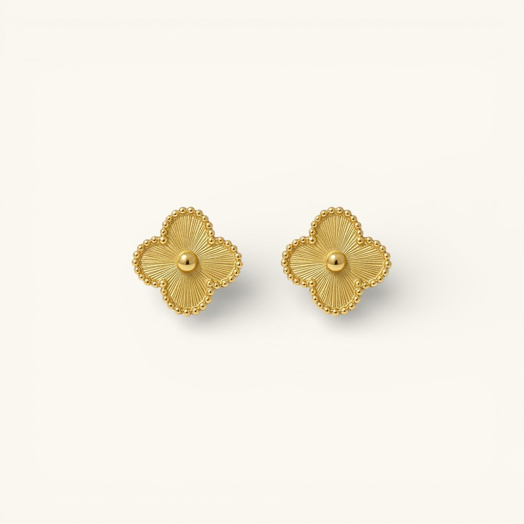 Boucles d'oreilles Trèfle Or