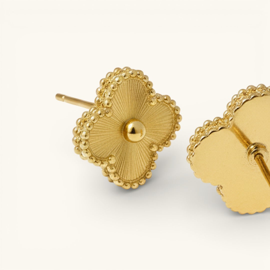 Boucles d'oreilles Trèfle Or