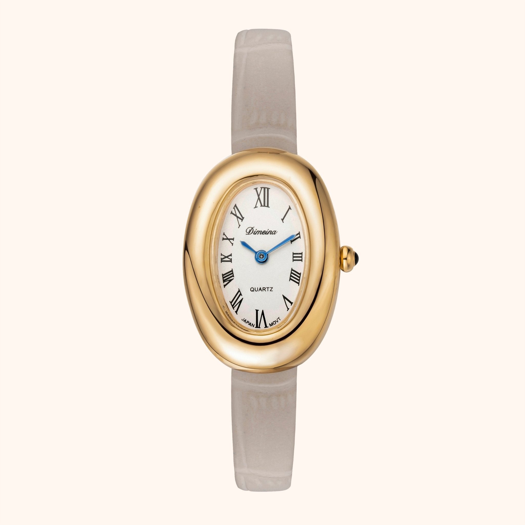 Elvina Grau Cuir Or