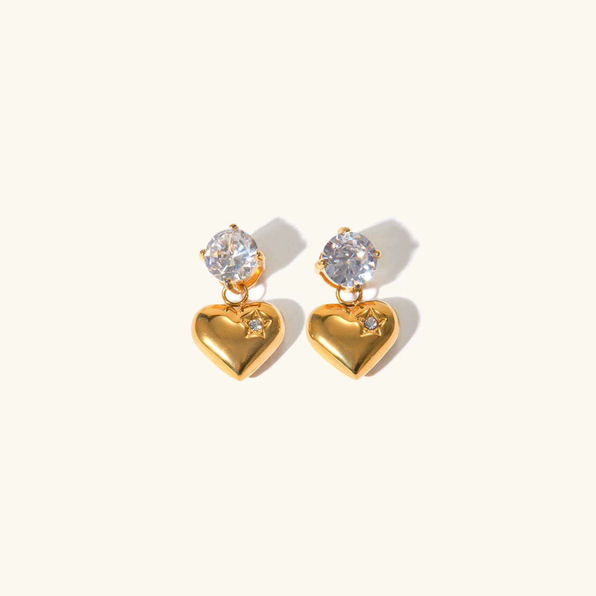 Boucles d'oreilles en or Emmeline Herz