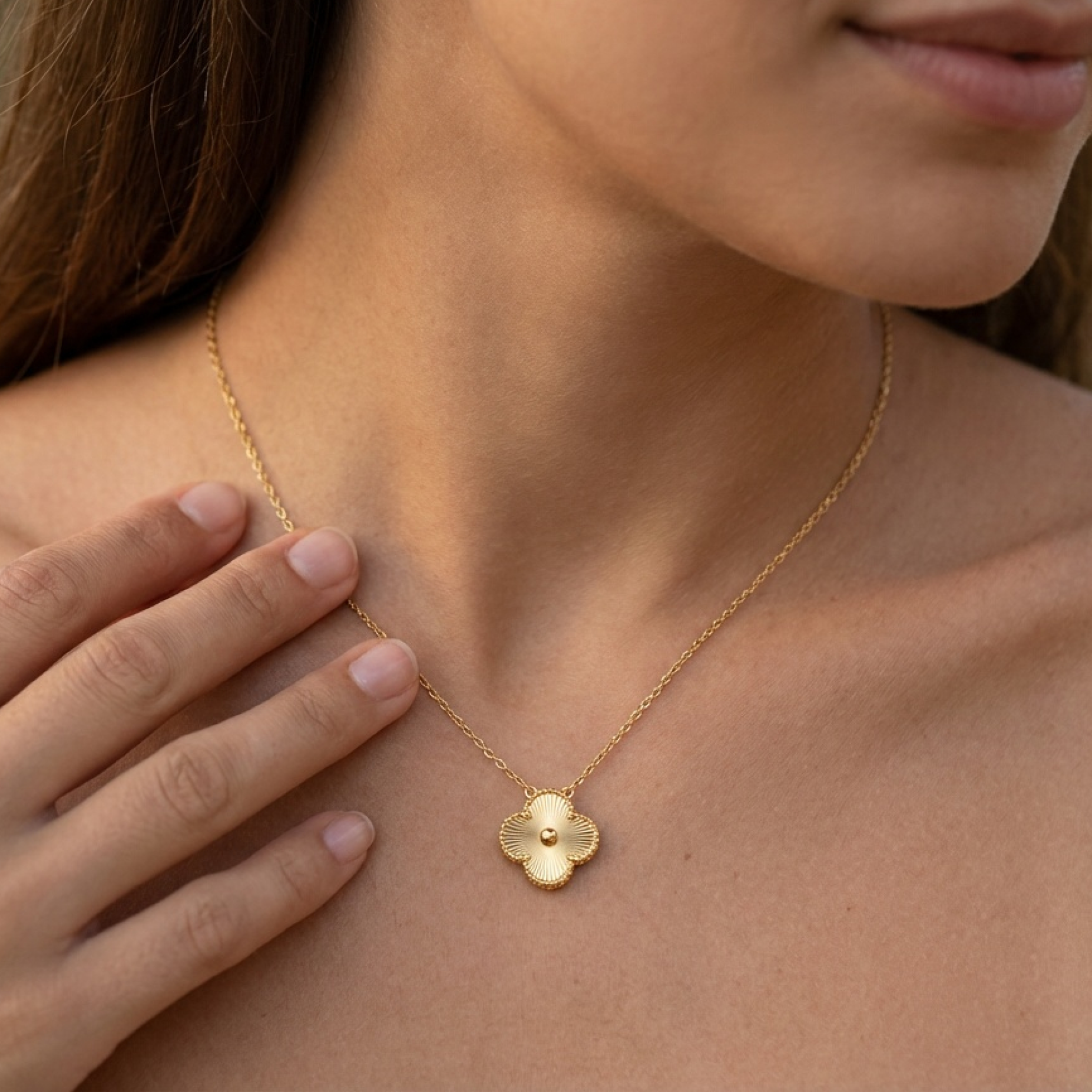 Collier en Or Trèfle