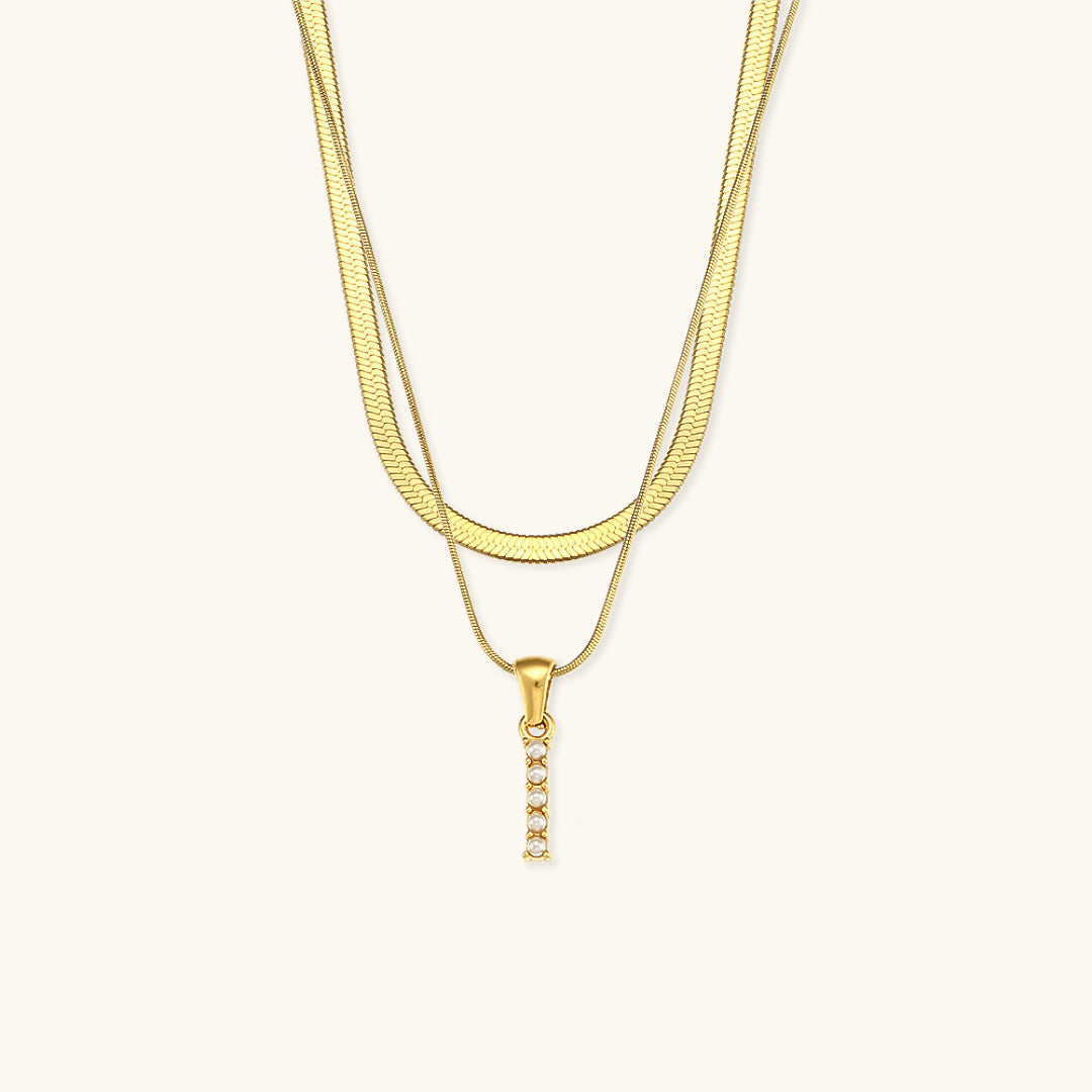 Collier avec lettres initiales Fiona Schicht-Gold