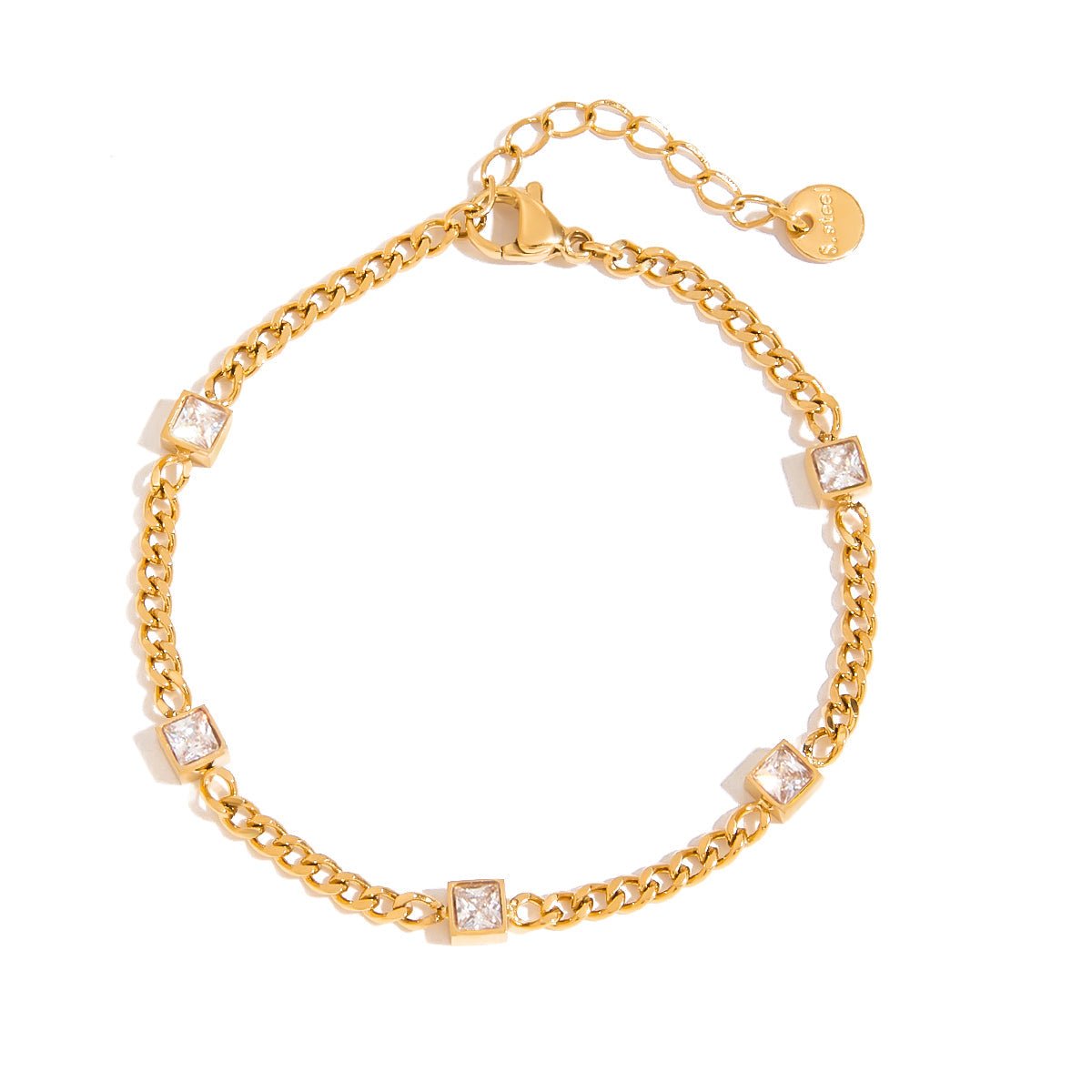 Bracelet en chaîne Aristea en pierres précieuses | Or 18K