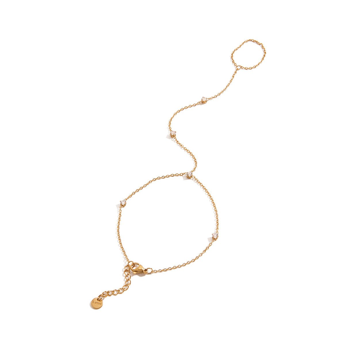 Bracelet Anneau en Cristaux Ramona | Or 18K