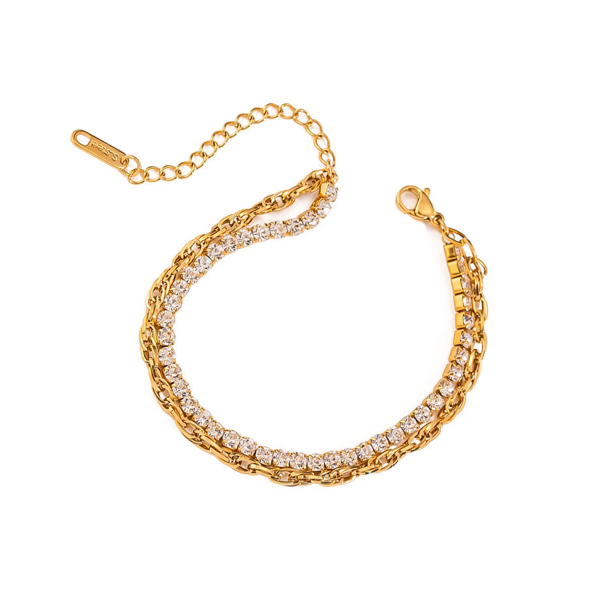 Bracelet Chaîne Dahlia Duo | Or 18K
