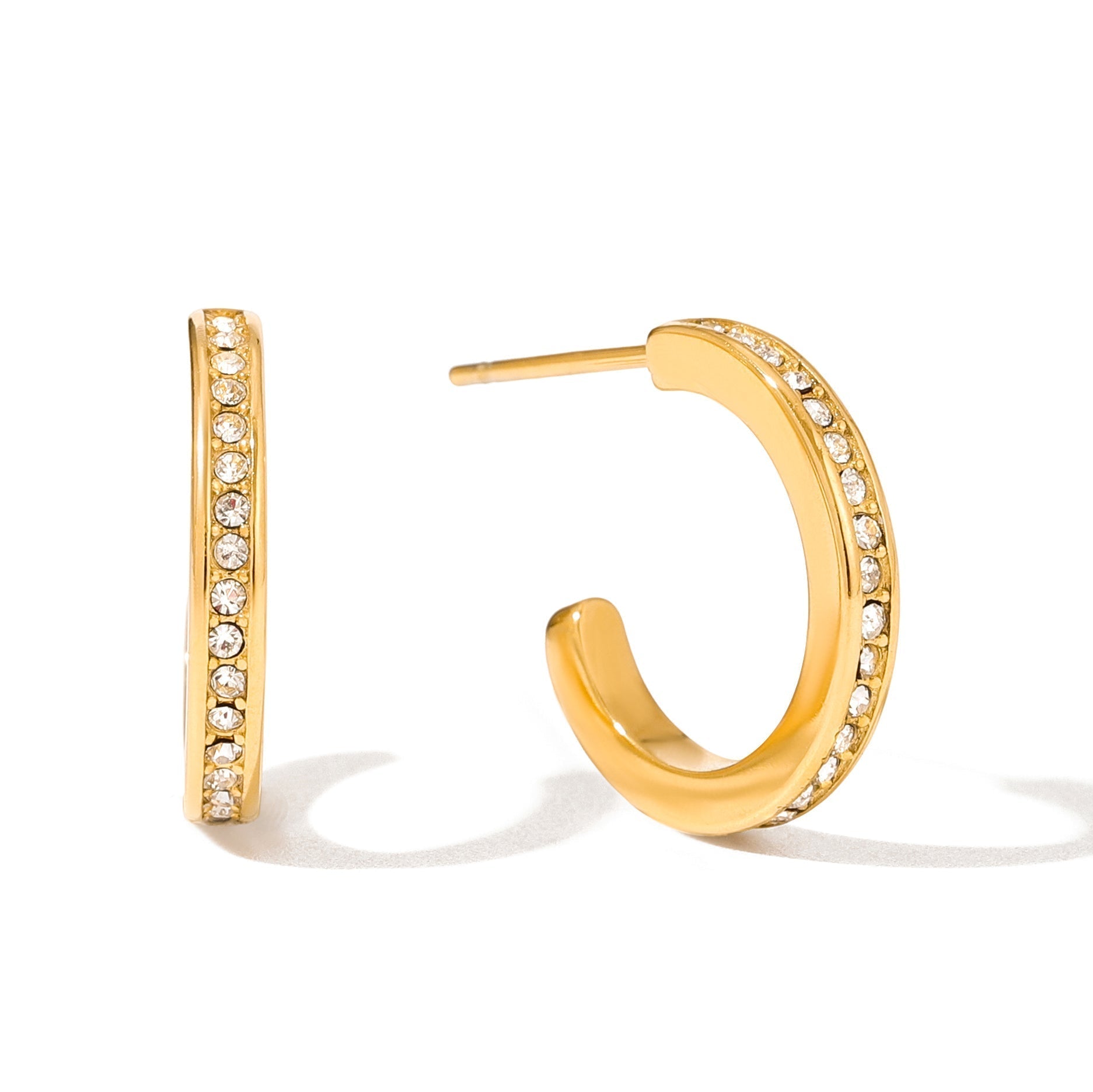 Boucles d'oreilles créoles Loisa | Or 18K