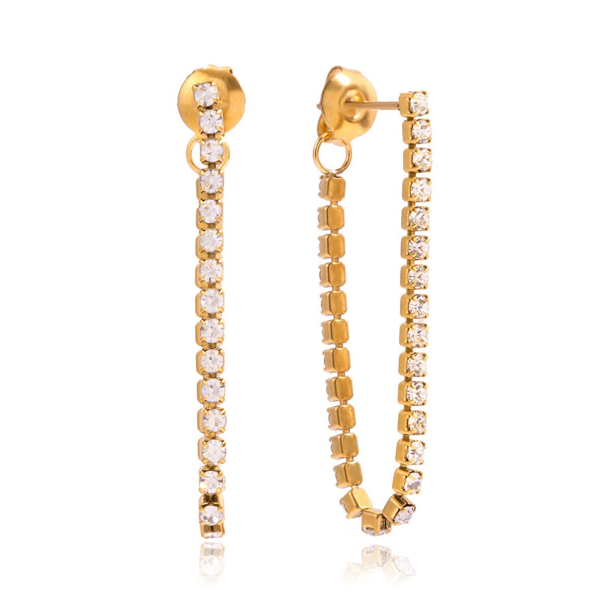 Boucles d'oreilles pendantes Virelle | Or 18K