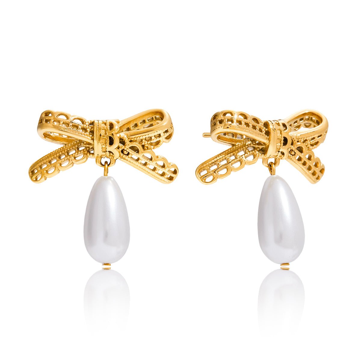 Boucles d'oreilles Calliope en forme de goutte | Or 18K