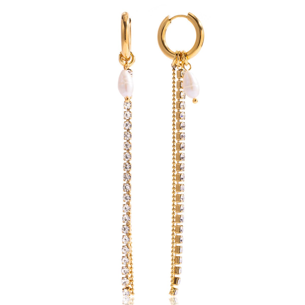 Boucles d'Oreilles Suspendues Mirabel | Or 18K