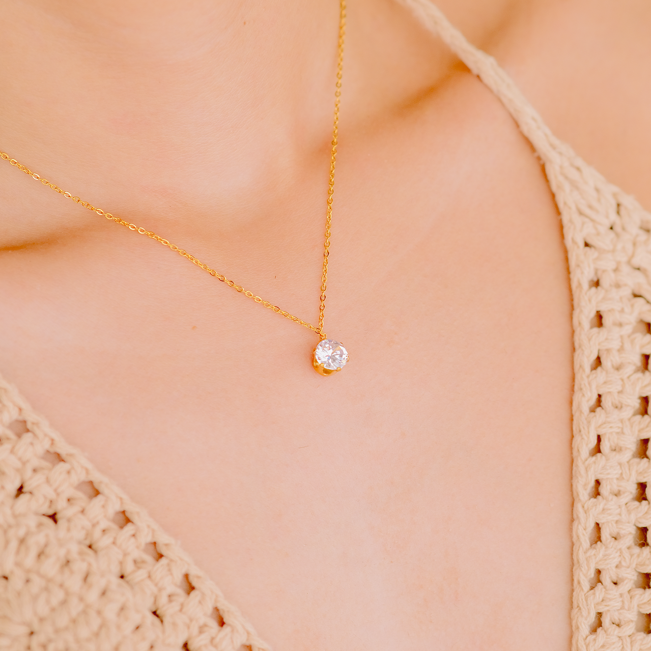Collier en Or Kyla Solitaire