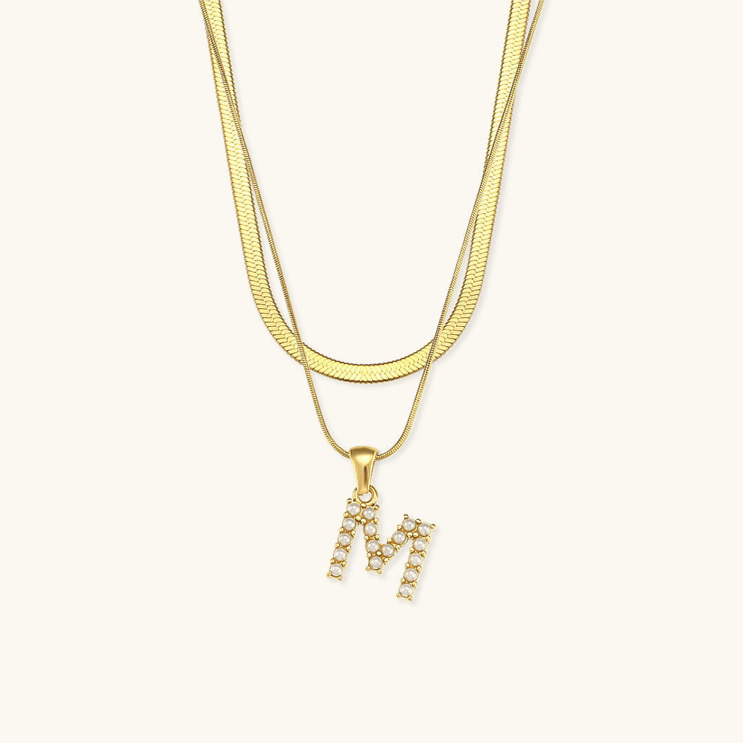 Collier avec lettres initiales Fiona Schicht-Gold