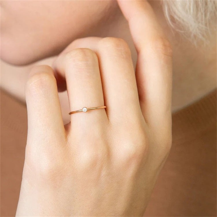 Bague Empilable en Pierre de Naissance Amelia