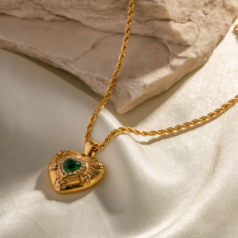 Collier en cœur Caelus Gold