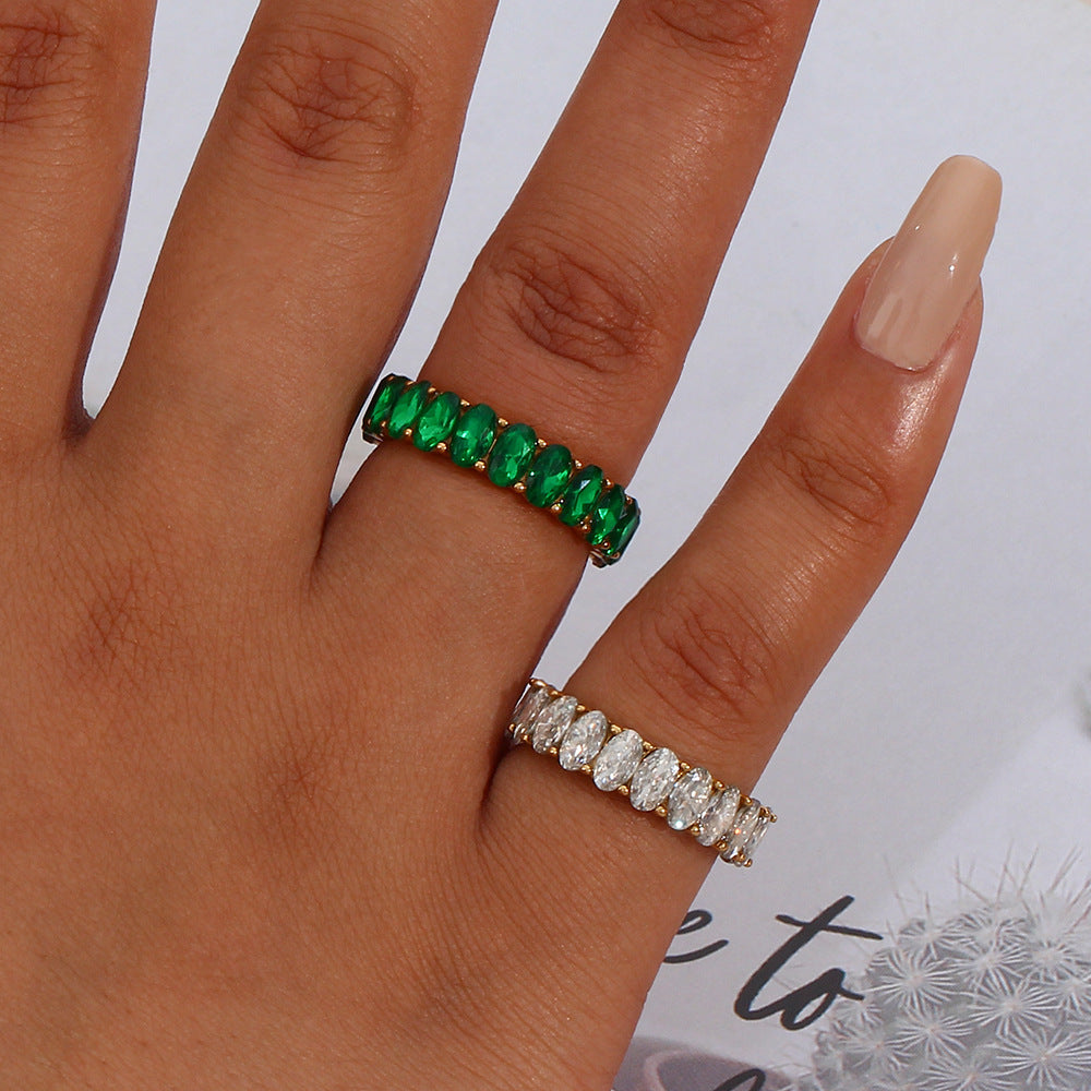 Bague en Or avec Simulants de Diamant Antoinette