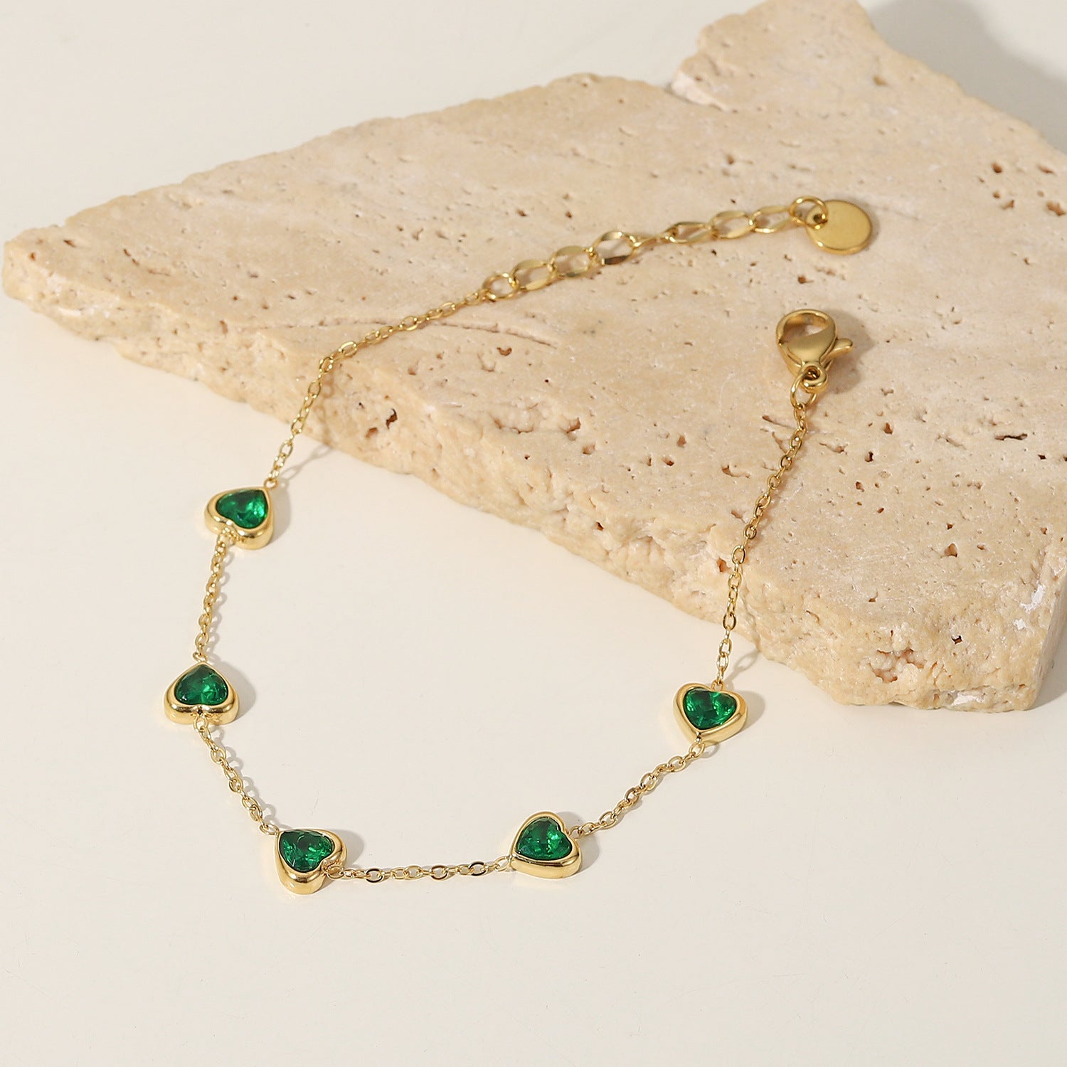 Bracelet en cœur vert Francia