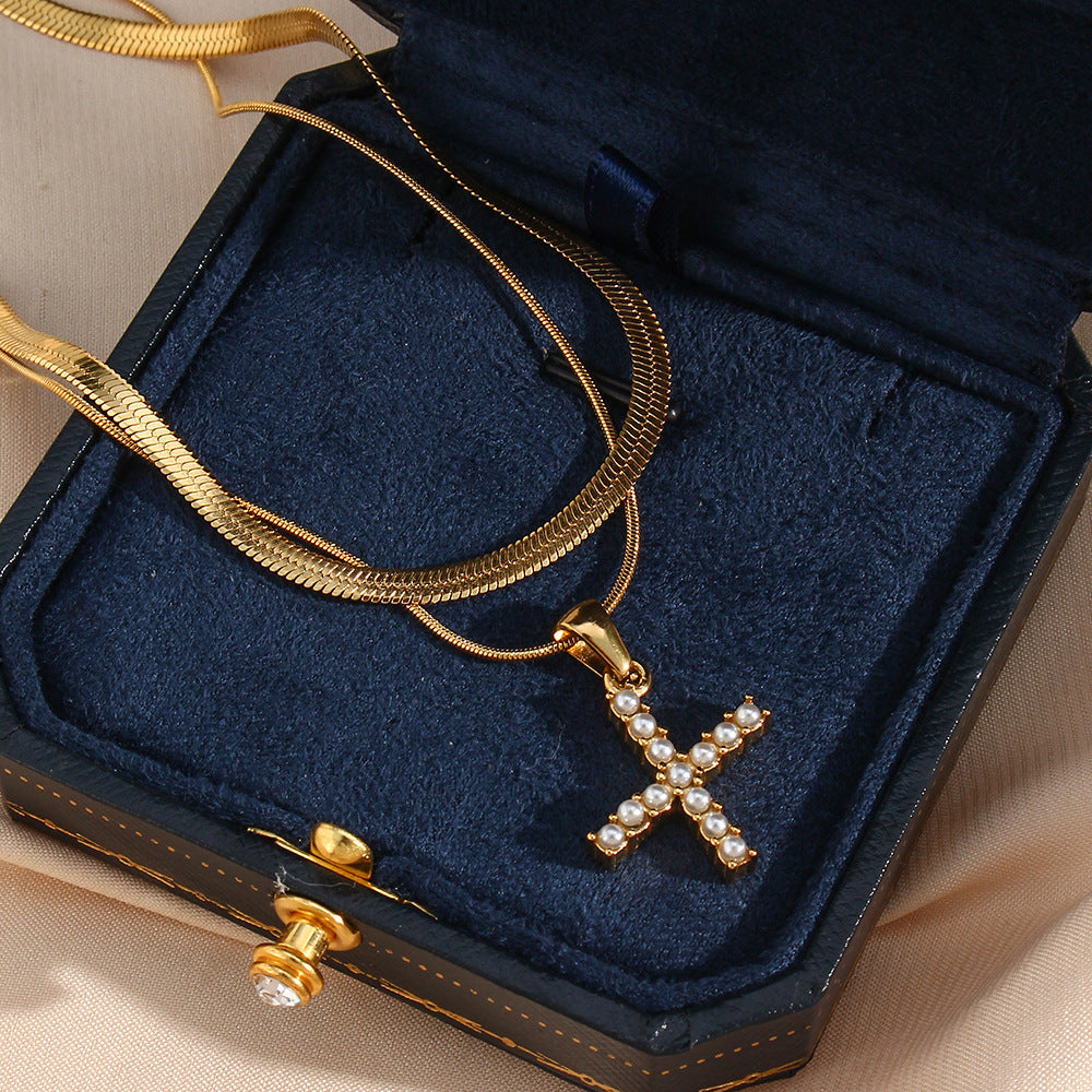 Collier avec lettres initiales Fiona Schicht-Gold