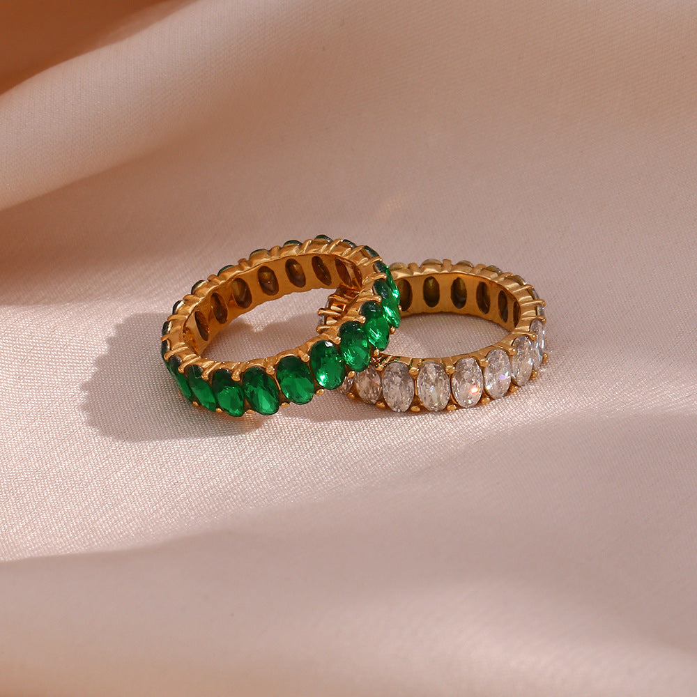 Bague en Or avec Simulants de Diamant Antoinette