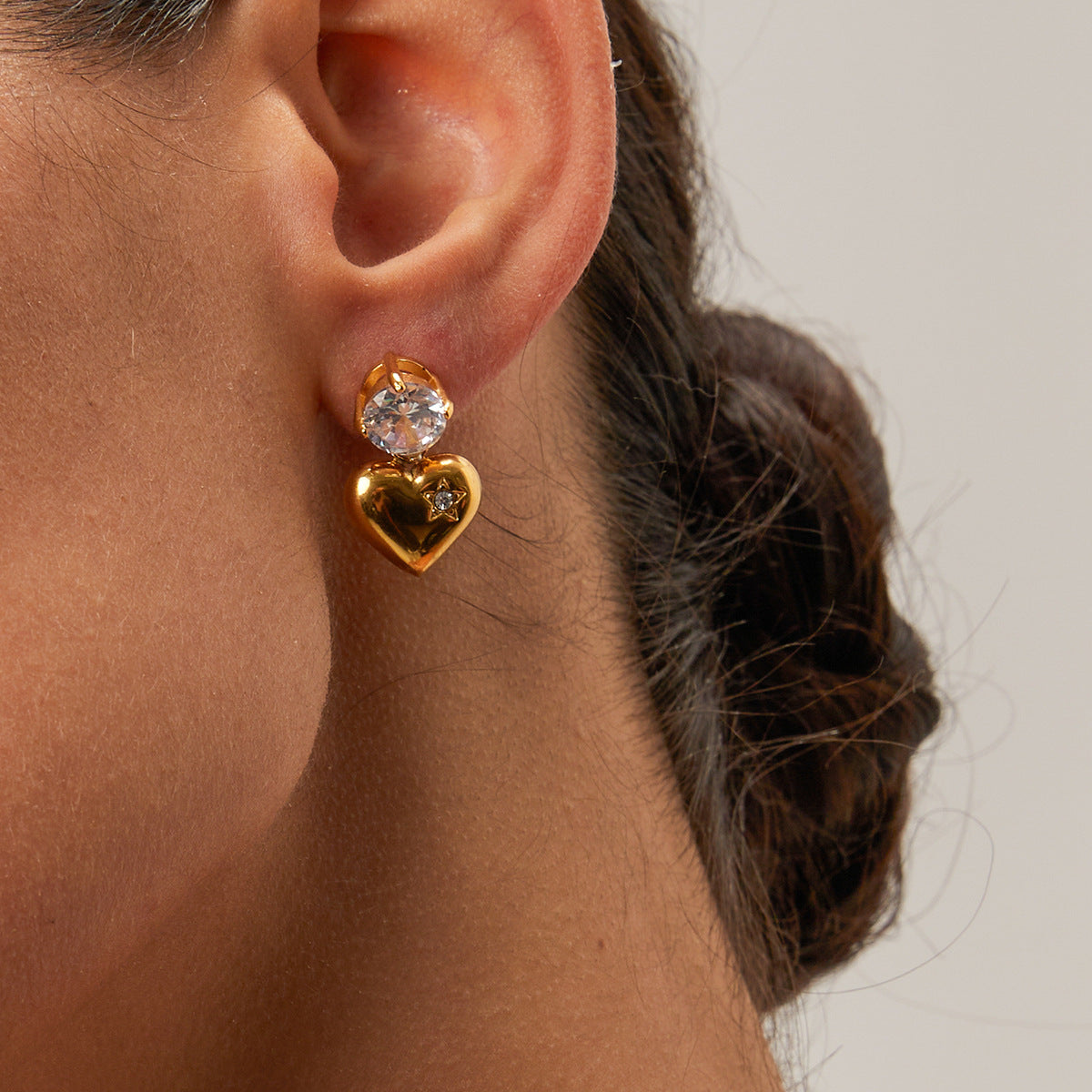 Boucles d'oreilles en or Emmeline Herz