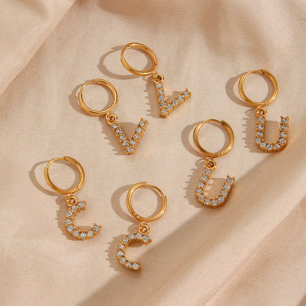 Boucles d'oreilles Initiales Wilhemina