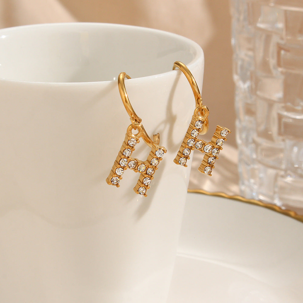 Boucles d'oreilles Initiales Wilhemina