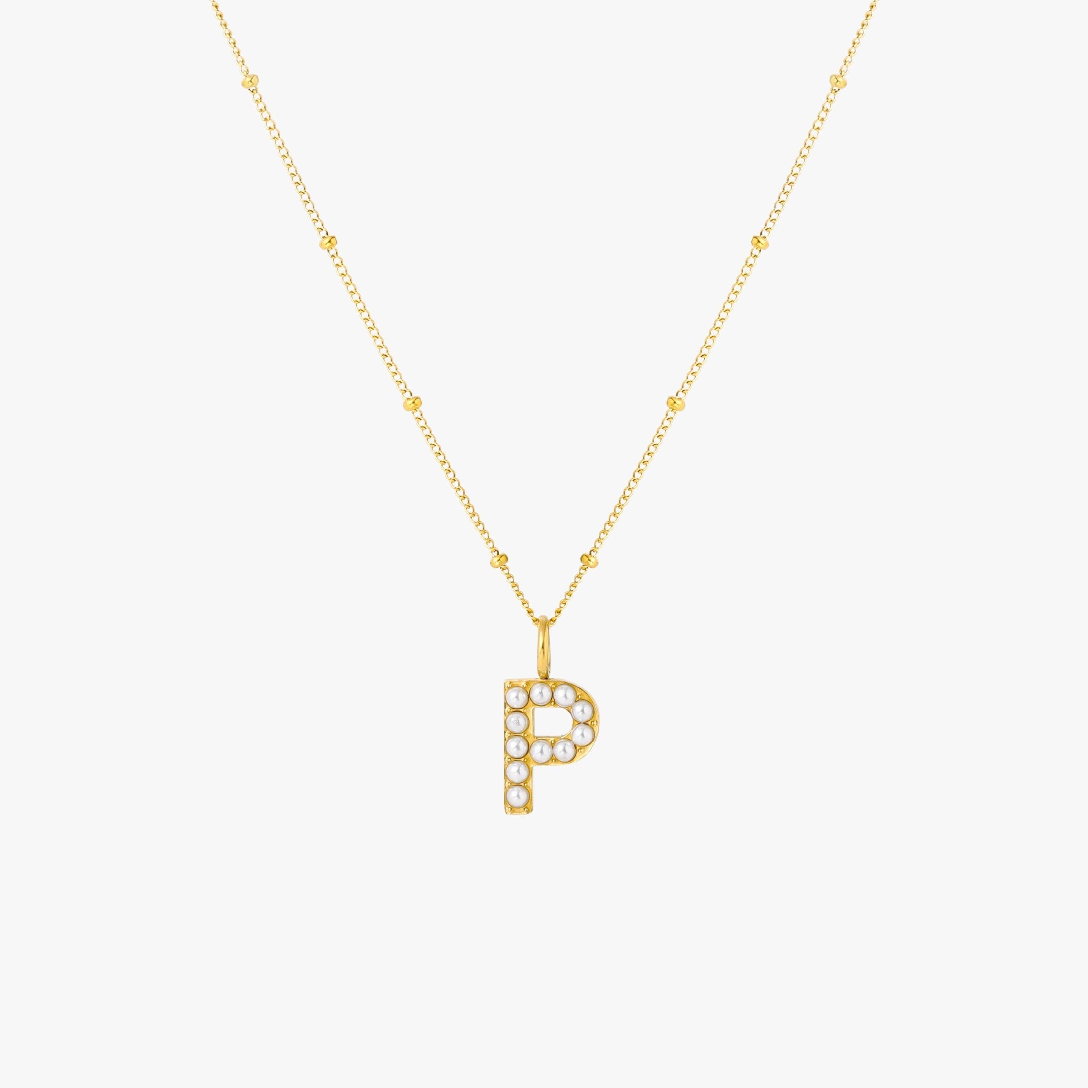 Collier avec initiales en perles