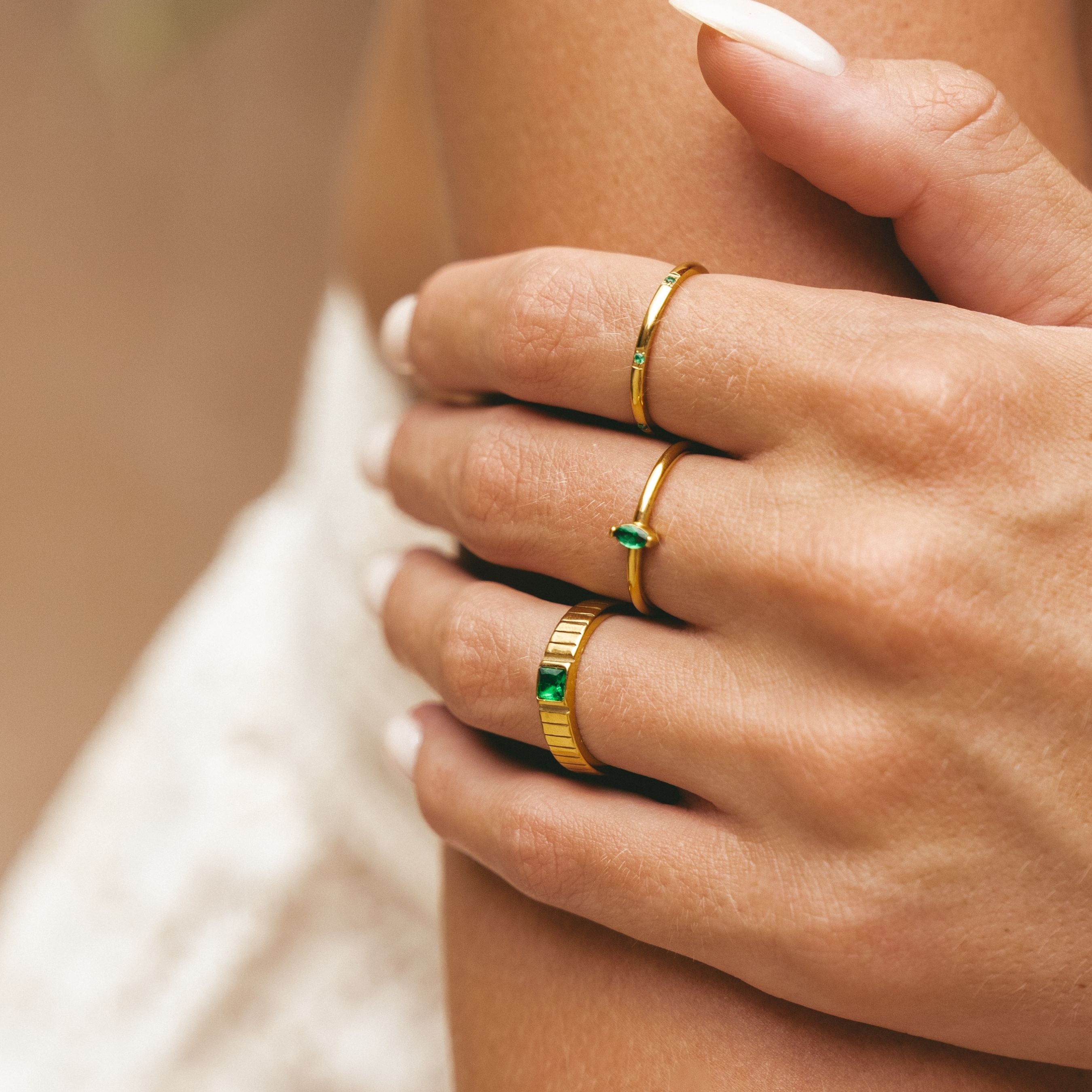 Bague Émeraude Chunky