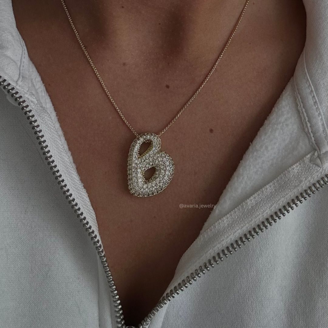 Collier Bubbly Initial-Diamant