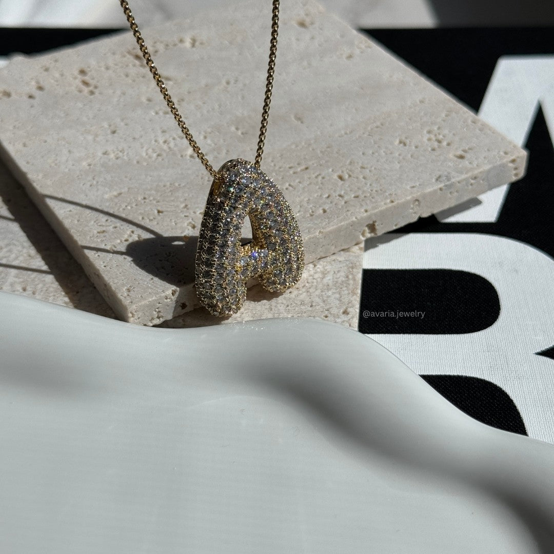 Collier Bubbly Initial-Diamant