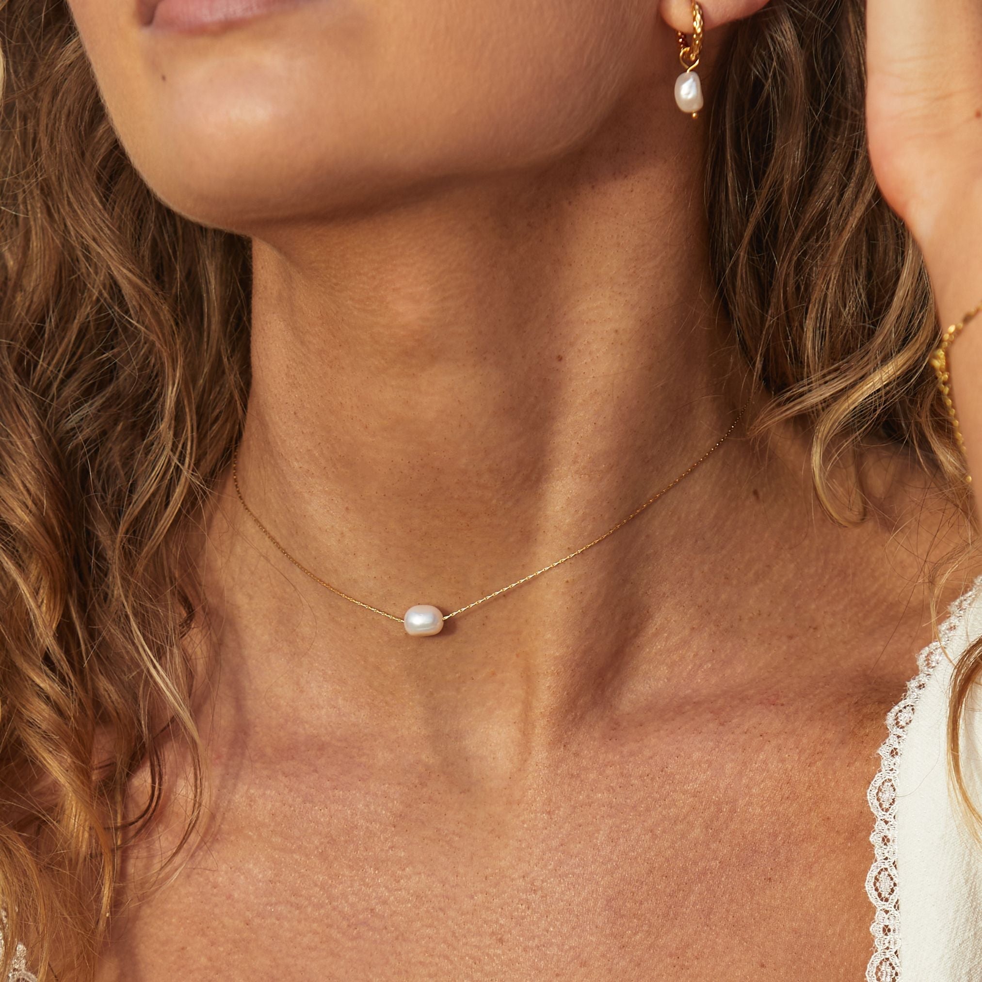 Choker en perles baroques