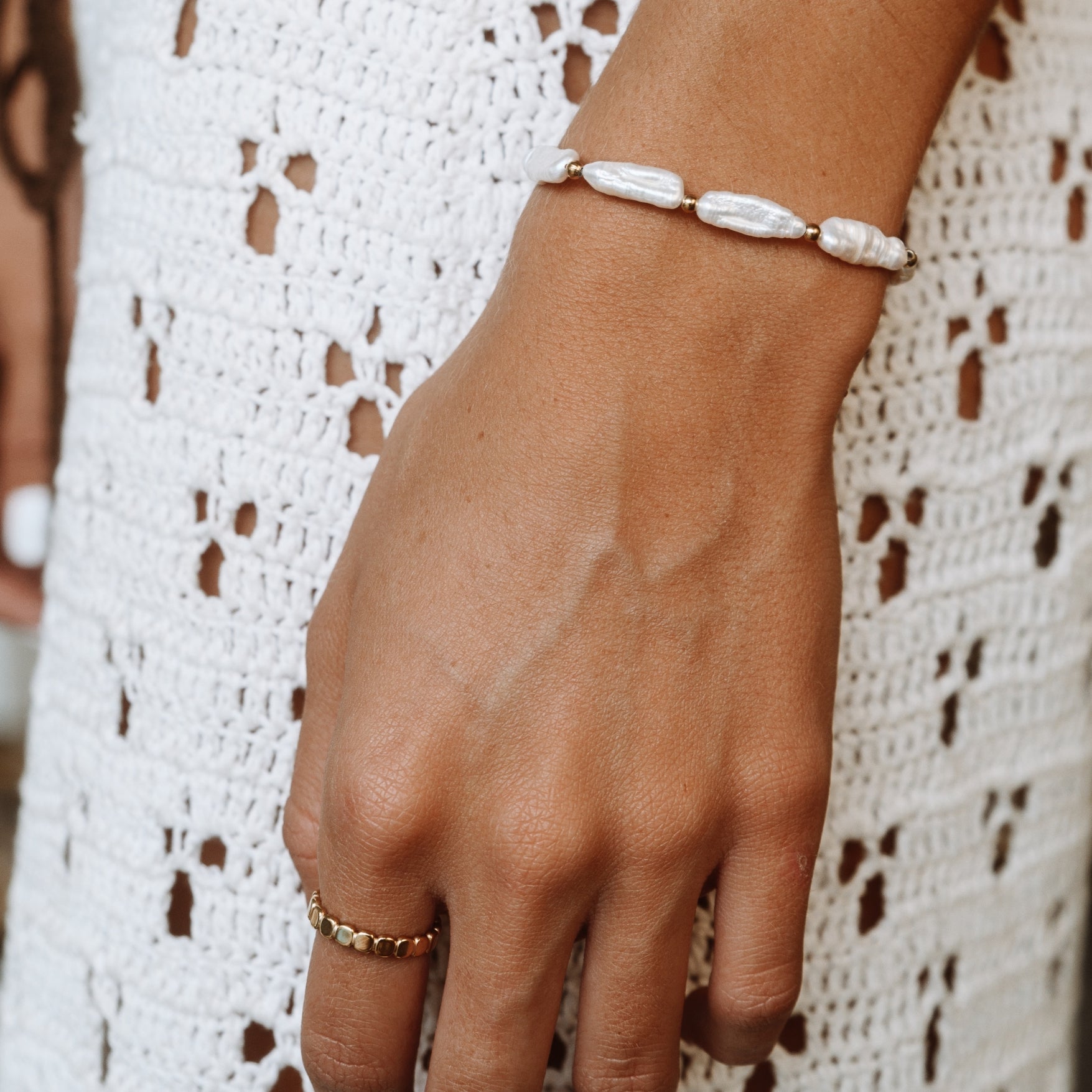 Bague en perles