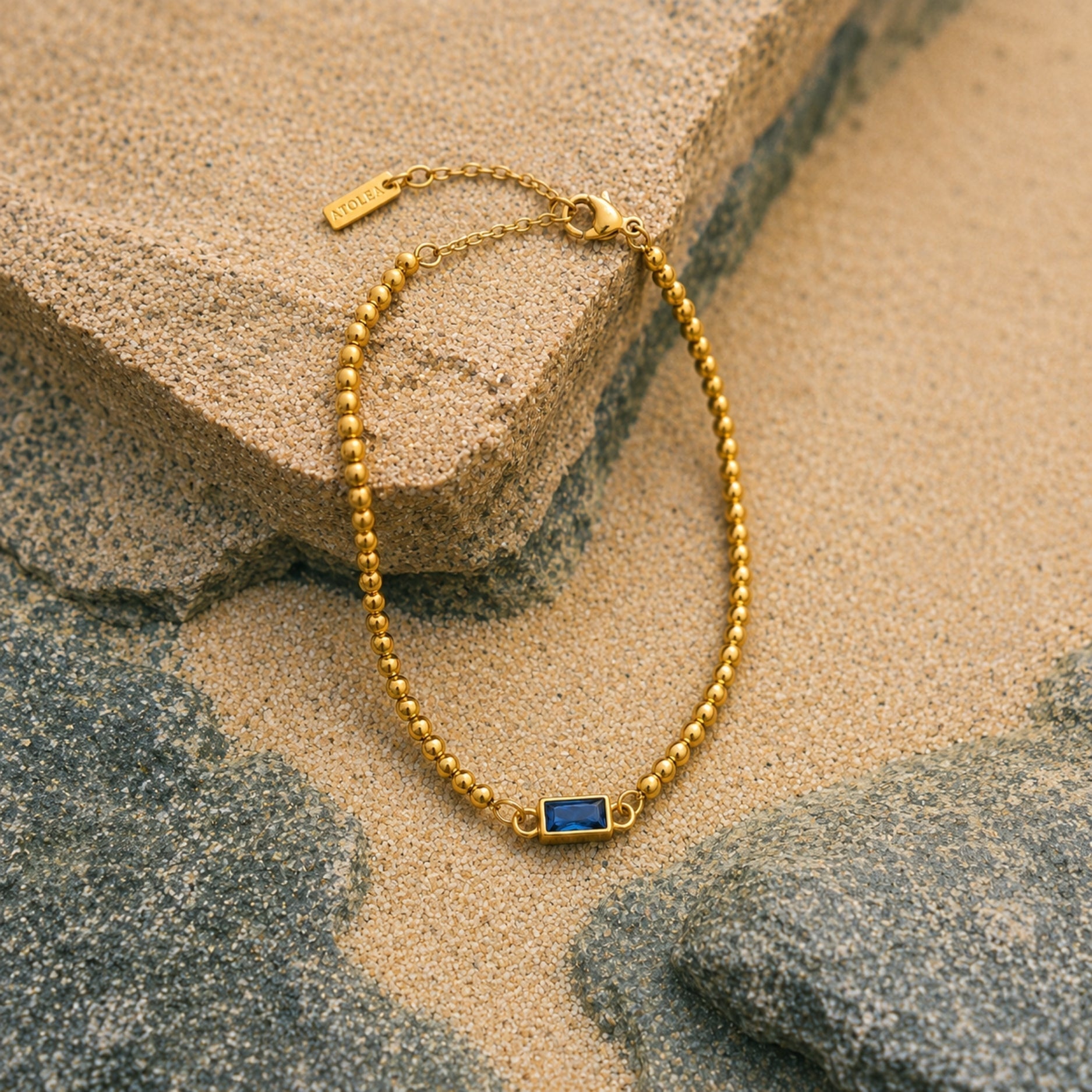 Bracelet en perles avec pierre de naissance