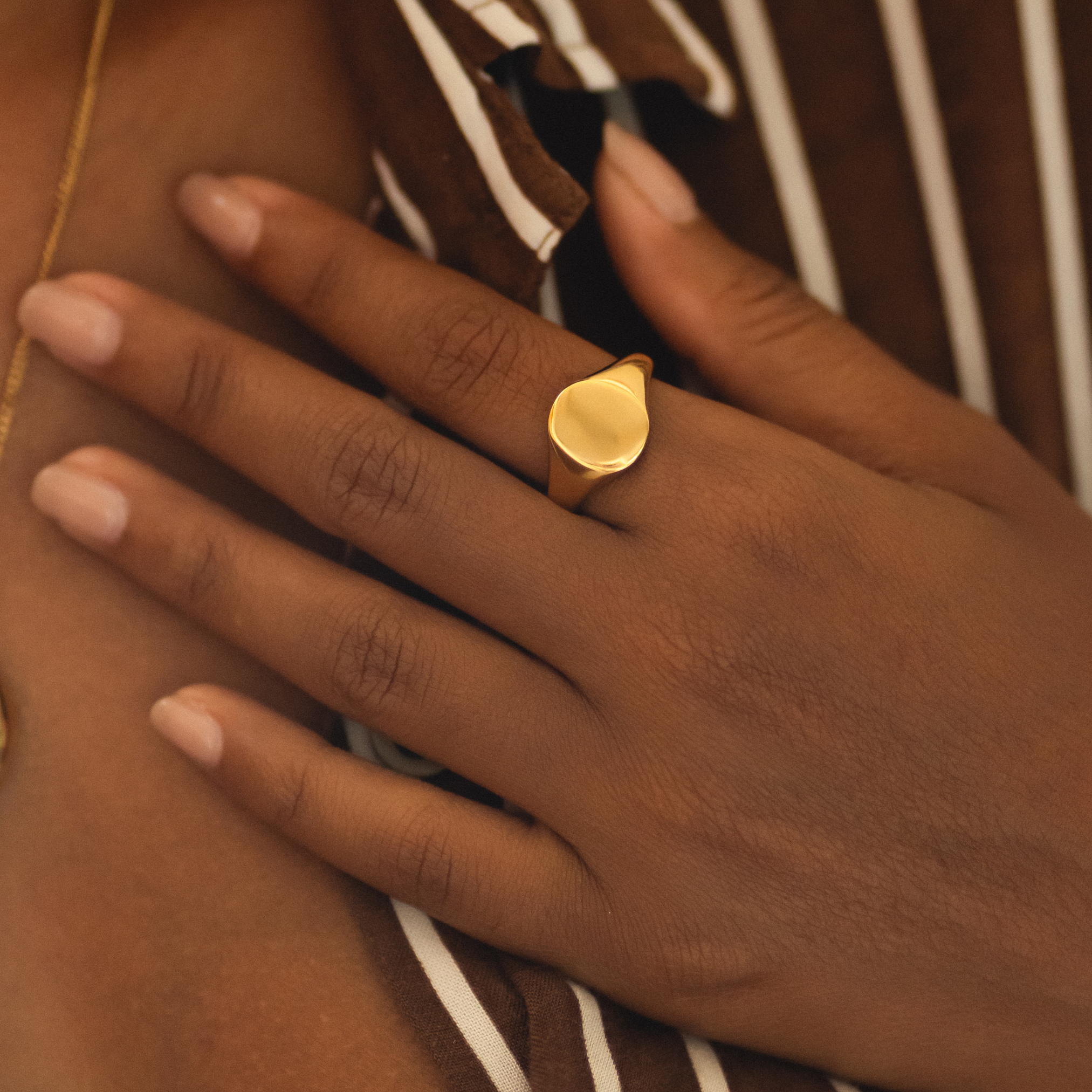 Bague de sceau ovale