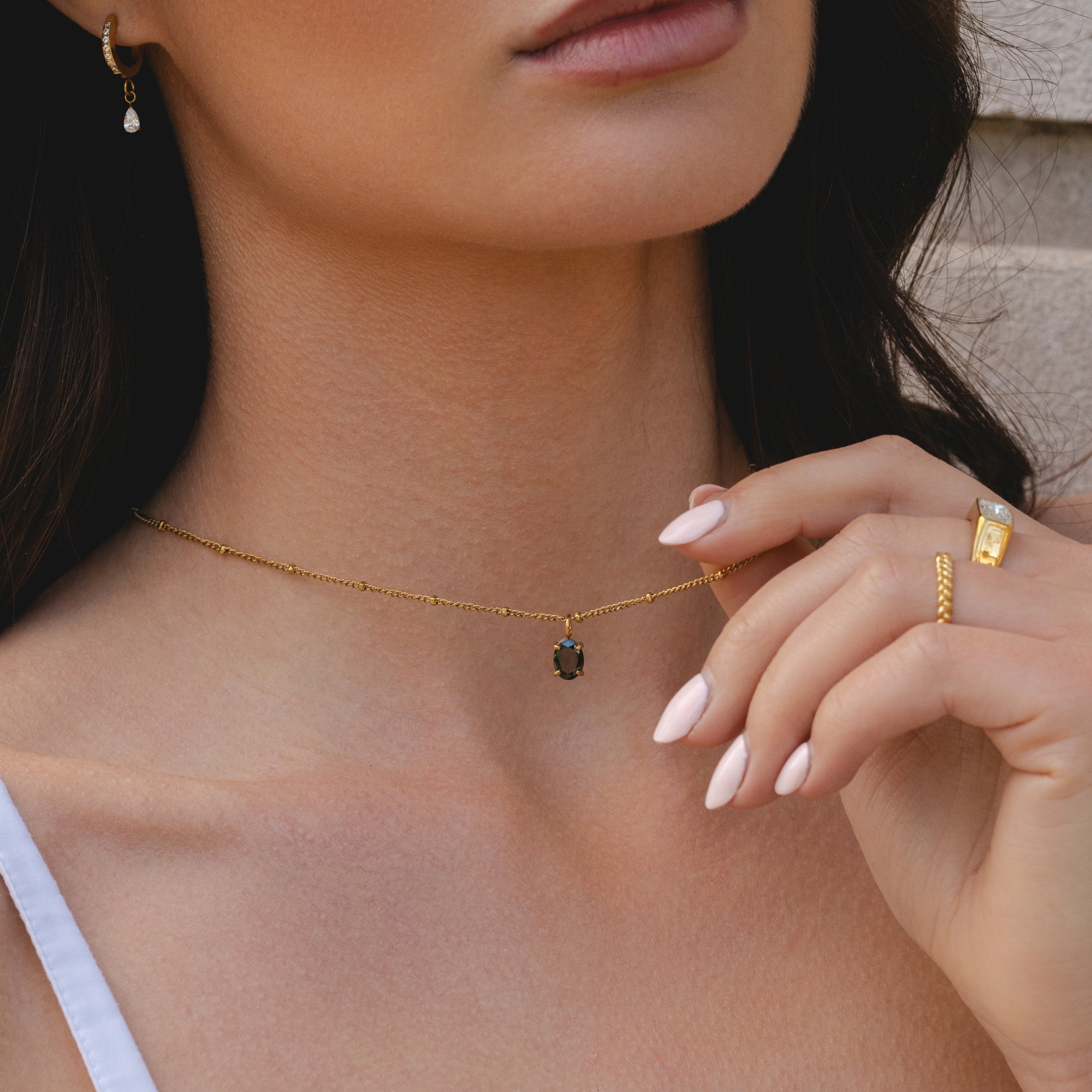 Collier en Obsidienne