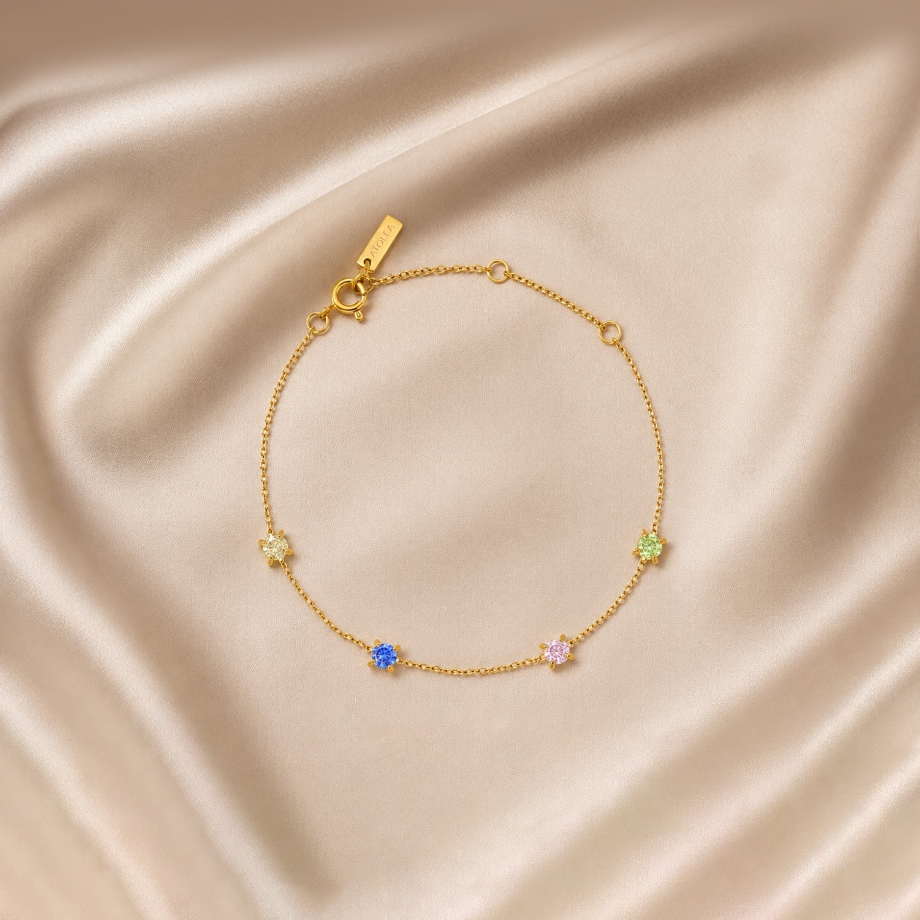 Bracelet en pierre de naissance personnalisable