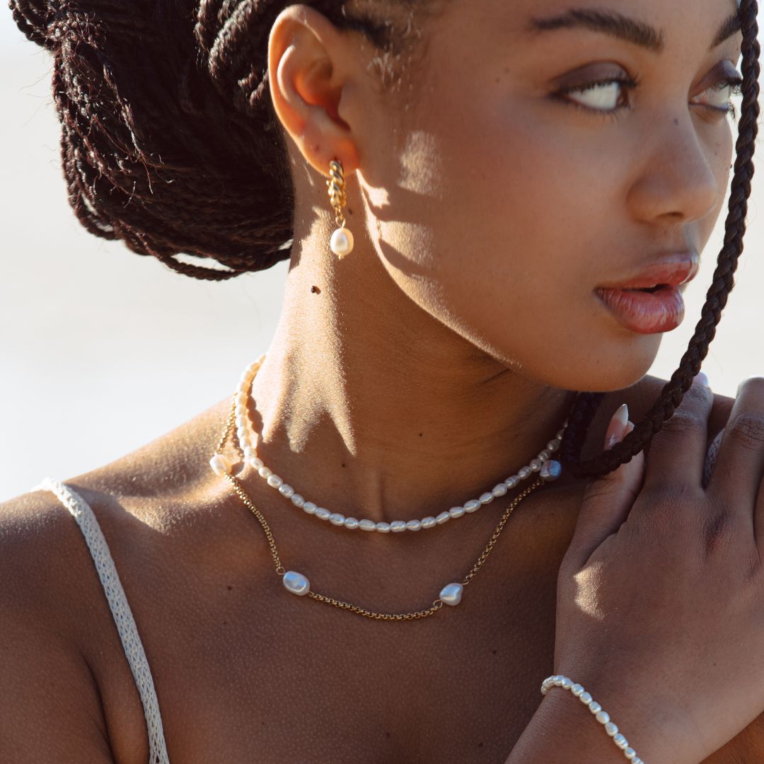 Choker en perles d'eau douce