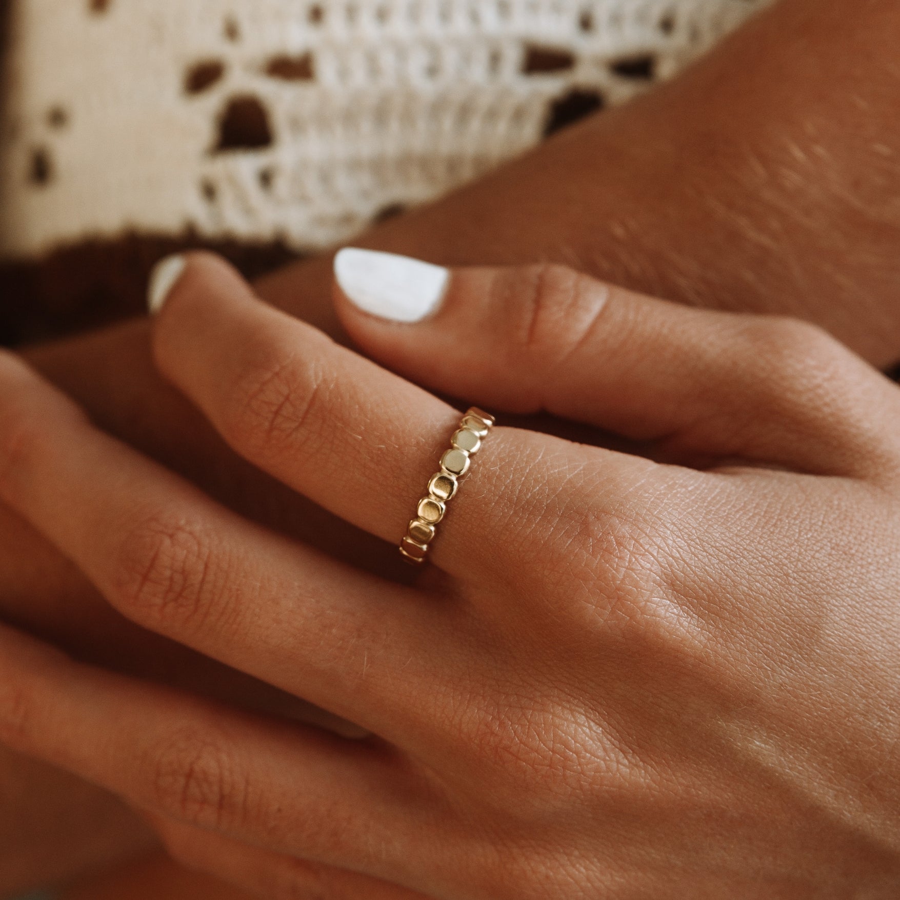 Bague en perles