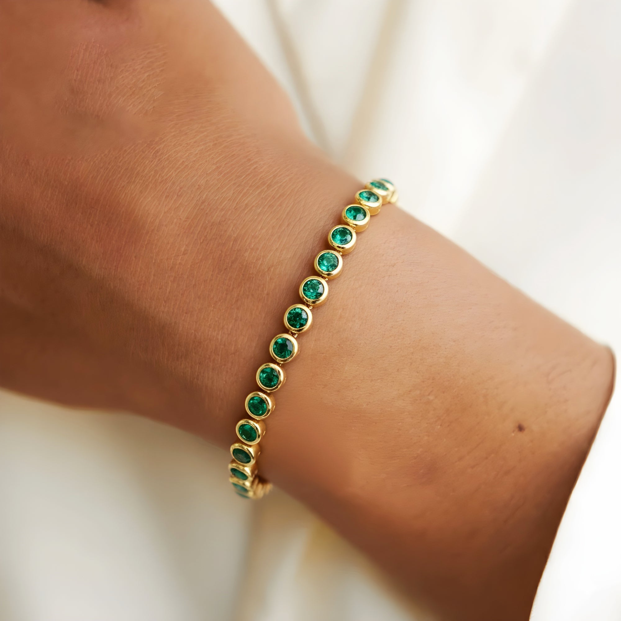 Bracelet de tennis vert