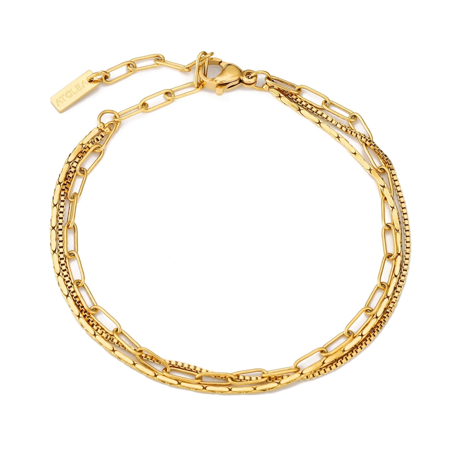 Bracelet à couches dorées