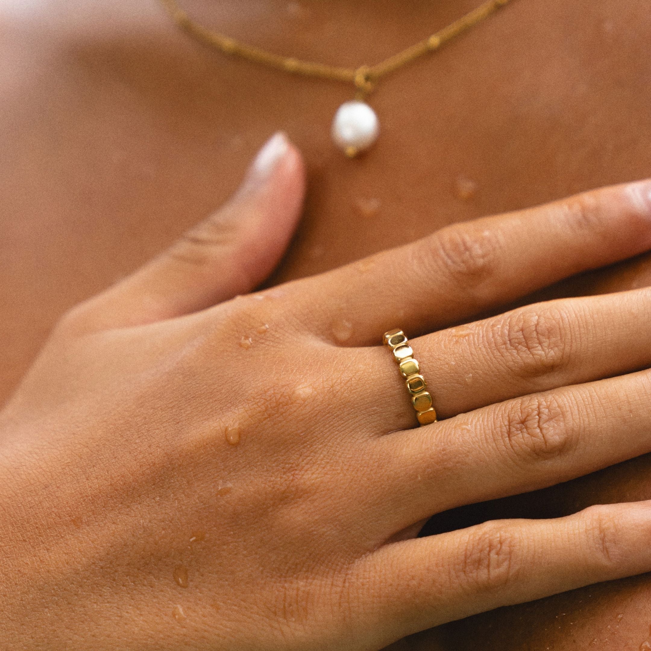 Bague en perles