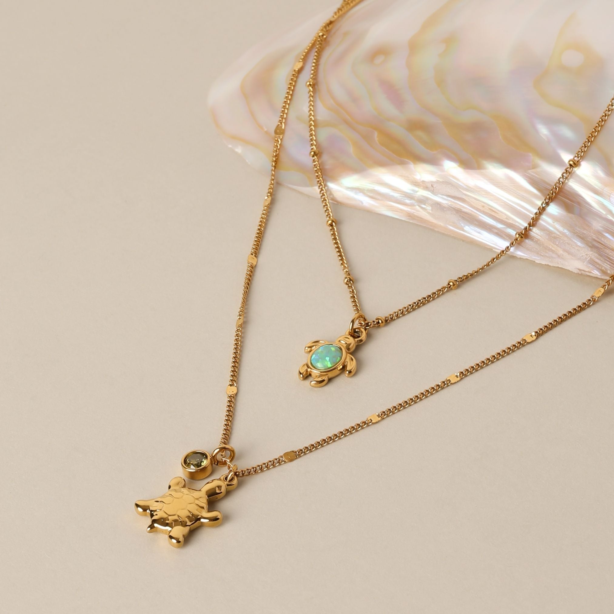 Collier Tortue en Opale